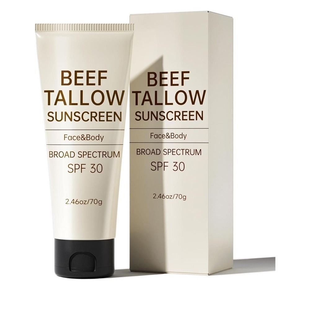 Lot of 2 Beef Tallow Sunscreen 2.46 oz each‎ SPF30 Face & Body T37